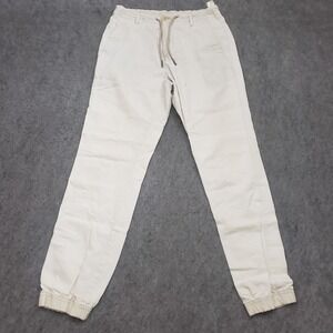 Massimo Dutti Pants Mens 30 Beige Joggers Skinny‎ Tapered Drawstring Adult 28x28